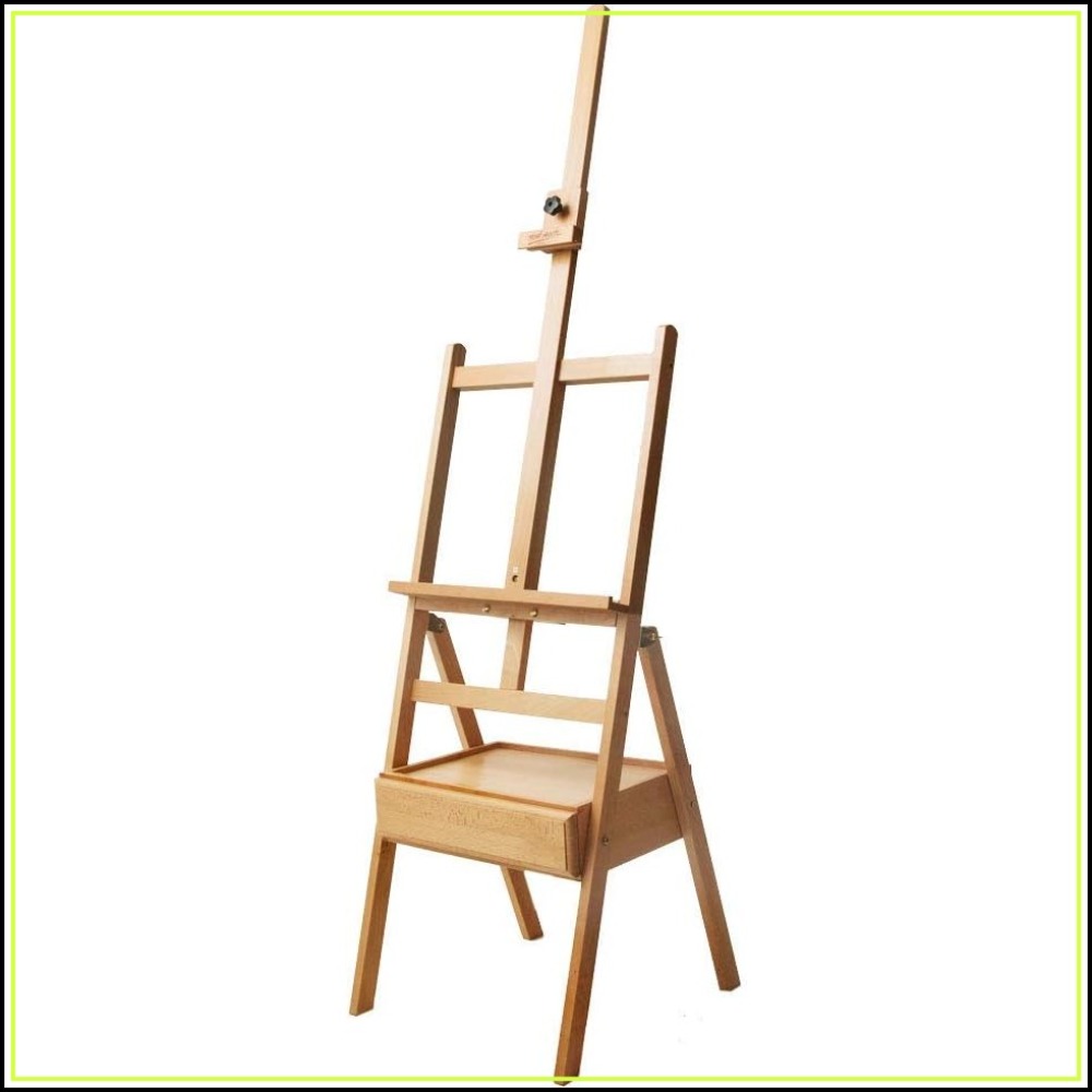 ボックス型フロアイーゼル、ブナ材製、43.5x44x150cm、17.13x17.32x59.1インチ