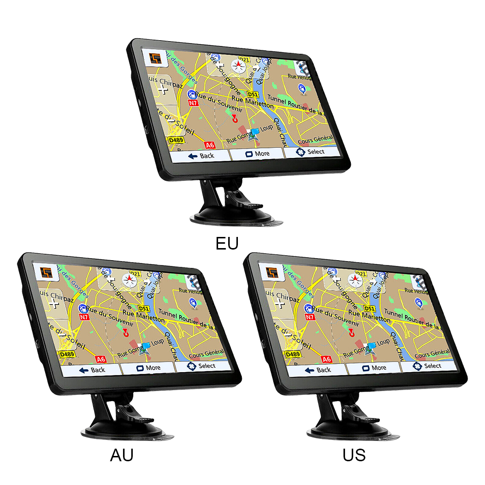 9 インチ車の GPS ナビゲーション FM トランスミッターポータブルナビゲーター内蔵スピーカーカーモニター HD タッチスクリーン EU AU 北アメリカ地図