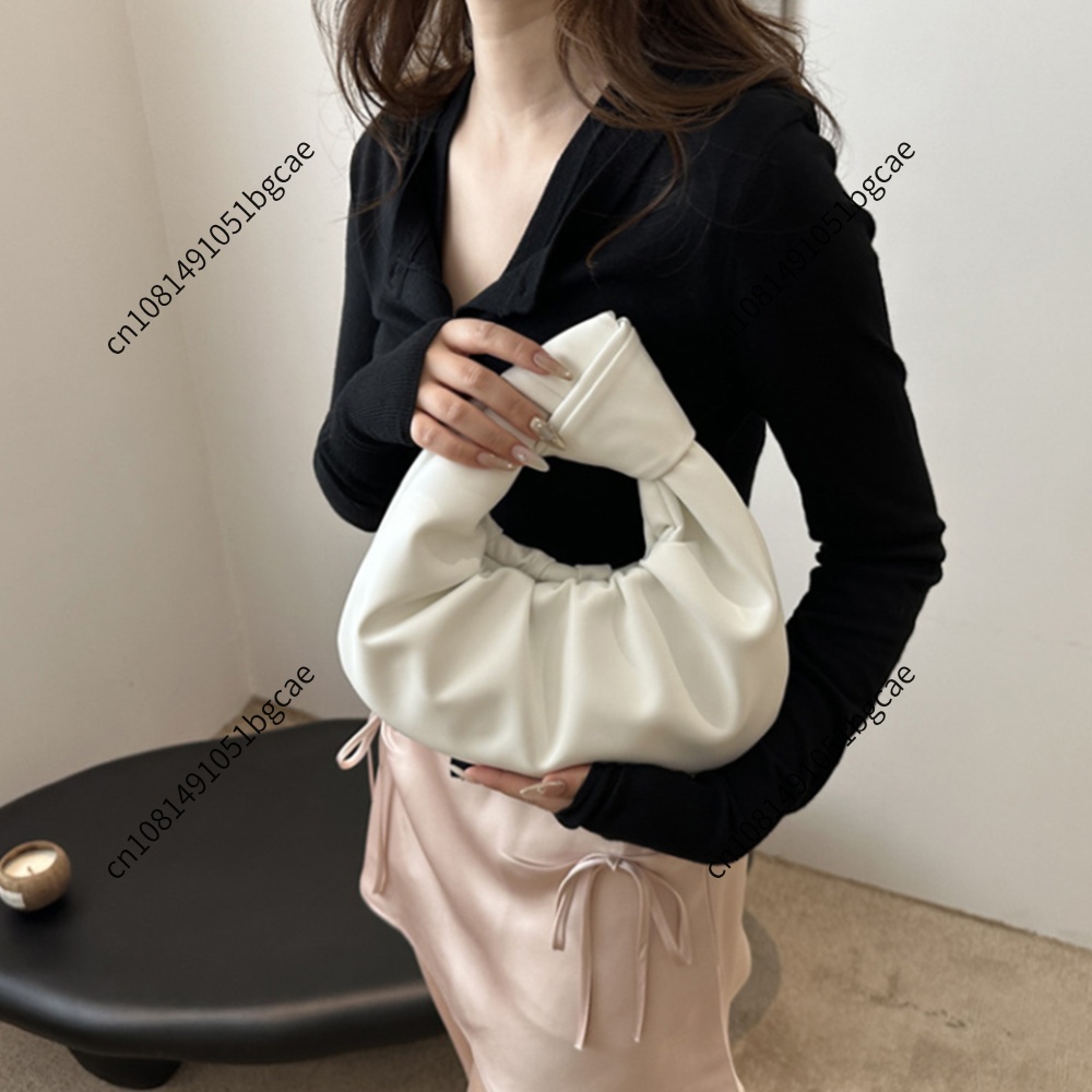 ミニ トップハンドル バッグ PU レザー スモール ショルダー バッグ クラッチ ハンドバッグ プリーツ ハンドバッグ レディース ガールズ