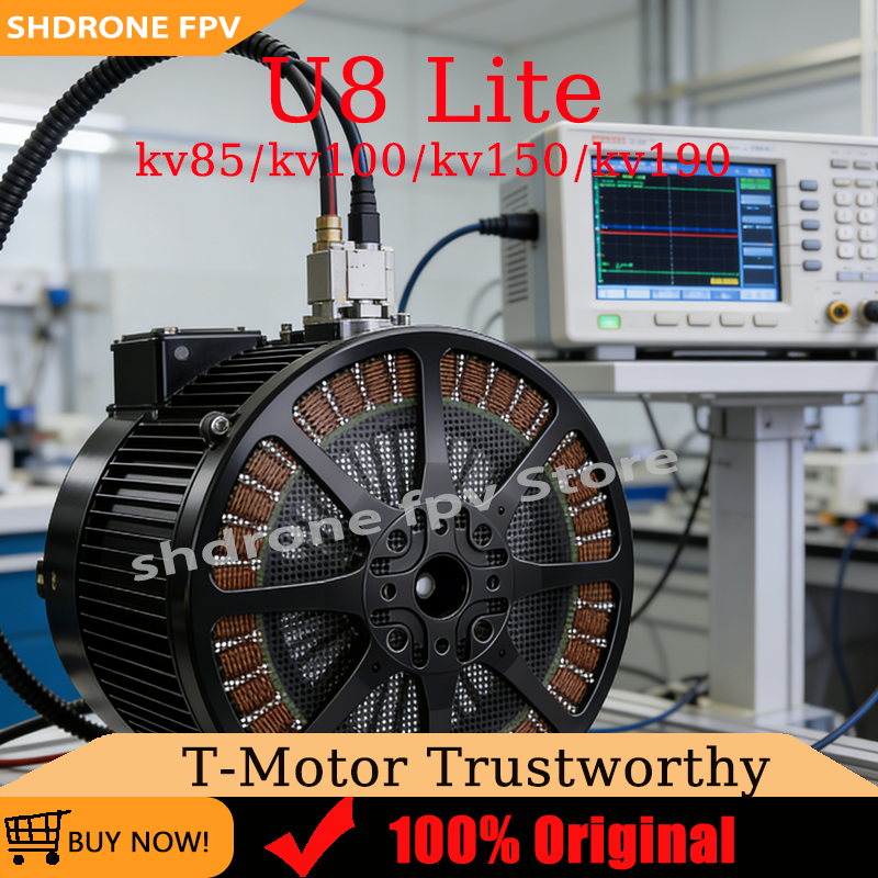 T-MOTOR U8 LITE KV85/KV100/KV150/KV190 ハイパワーブラシレスモーター電気エンジン 6/12S LiPo 重量物運搬用農業ドローン用
