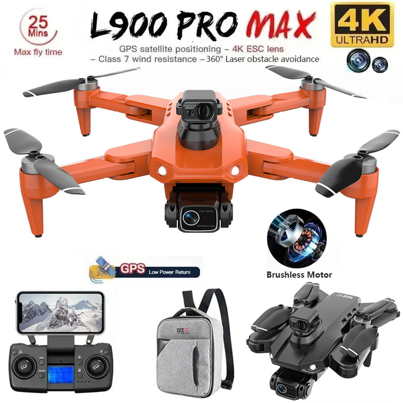 L900 Pro MAX GPS ドローン 4K プロフェッショナルデュアルカメラ 5G Wifi 360° 障害物回避ブラシレス折りたたみ式クアッドコプター距離 1.2KM