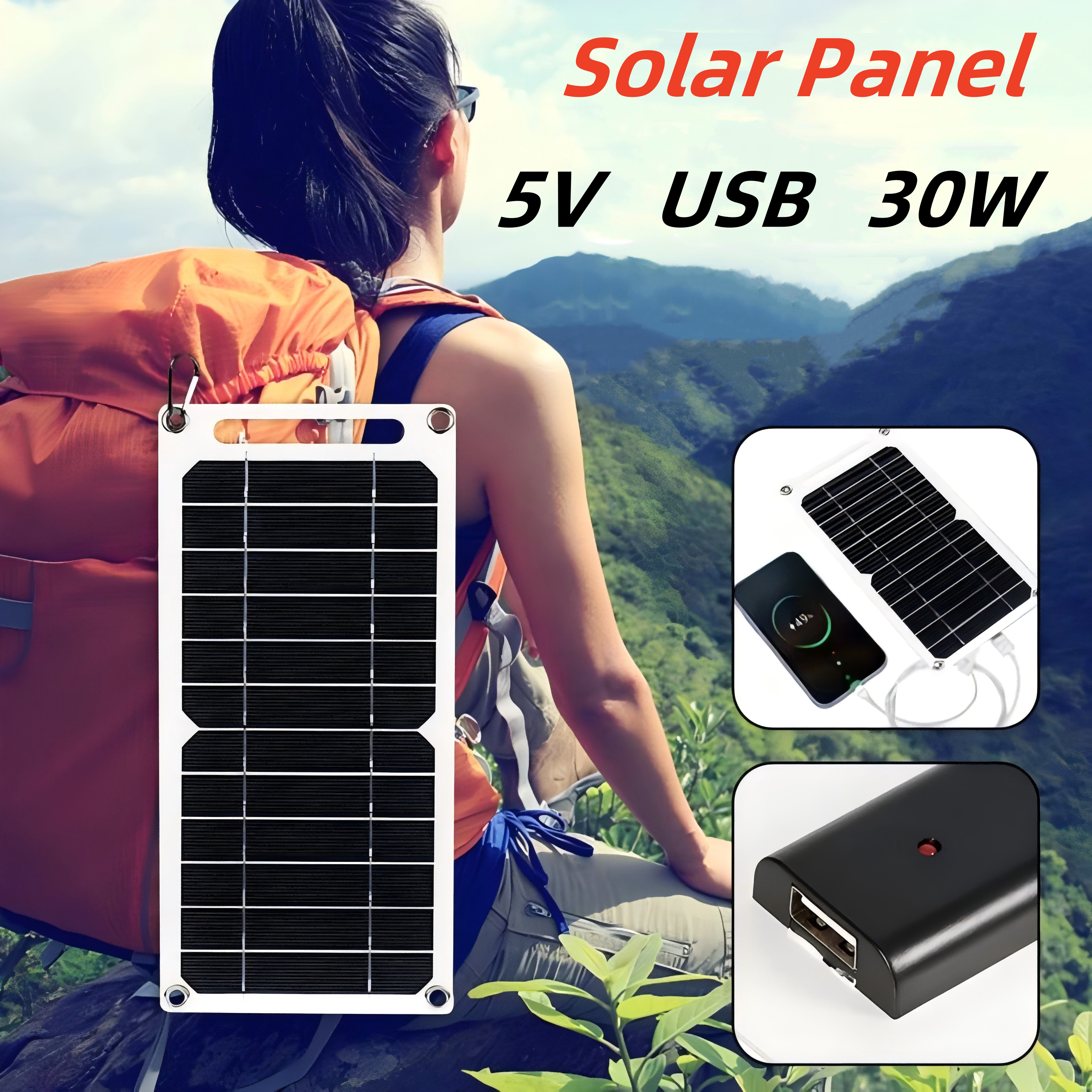 ソーラーパネル 5V USB タイプ C 充電ポータブル柔軟なキット IP65 軽量ミニシステム電話車キャンプハイキング電源銀行