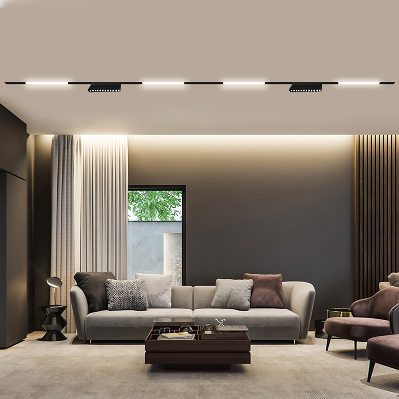 Tuya Dimmalbe LED トラックライトフルセット左官埋め込みレールトラック照明器具衣料品店リビングルームホーム