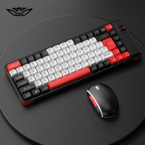 LVKIDRON 86キー 2.4Gワイヤレス デュアルモード 1600dpi キャンディカラー ゲーミングキーボードとマウスセット。アンチゴースト機能付きマルチメディアキー搭載。