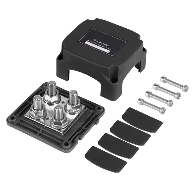 AEA6-For Auto RV マリントラックボートヘビーデューティ 400A 48V バスバー錫メッキ銅配電ブロック地上バスバーボックス