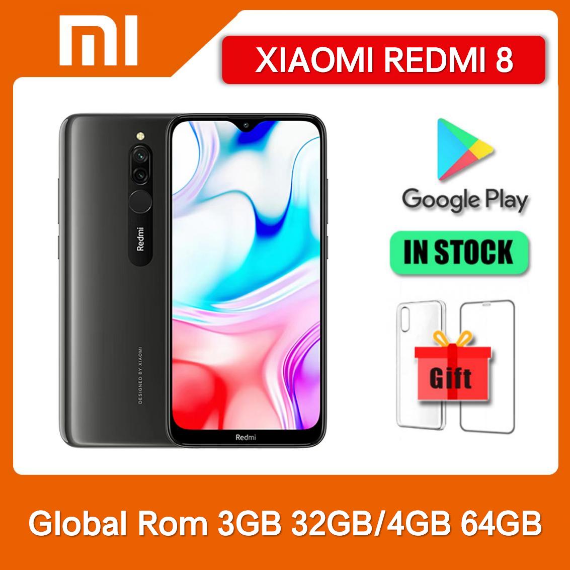 オリジナル Xiaomi Redmi 8 デュアル SIM 12MP 2MP 8MP 3GB 32GB 4GB 64GB スマートフォン 6.22 ''Snapdragon 439 オクタコア 4G LTE 携帯電話