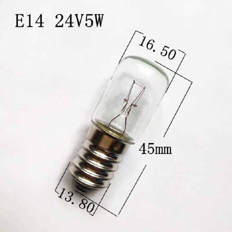 10 個工作機械計器インジケータライト E14 24V 25 ワット 15 ワット 10 ワット 5 ワットネジ古い小さな電球黄色光
