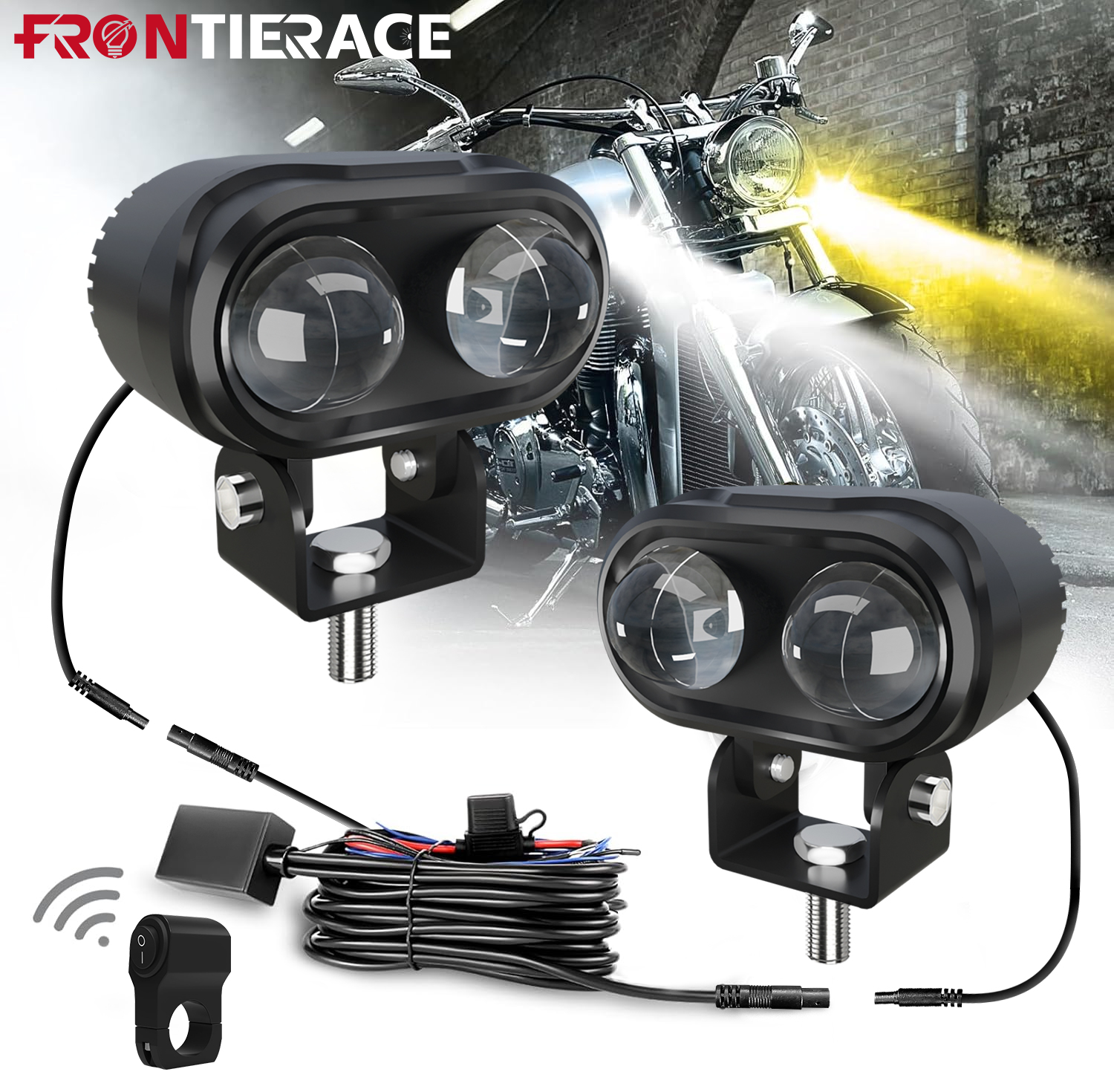 オートバイ運転フォグランプ灯台 Led スポットライト 3000 k/4500 k/6000 k 120 ワット 6000 K ATV トラックダートバイク SUV UTV