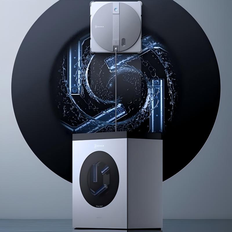 新品 ECOVACS WINBOT W3 自動ガラス拭き、水拭き、水拭き、家庭用基地局クリーニングクロス