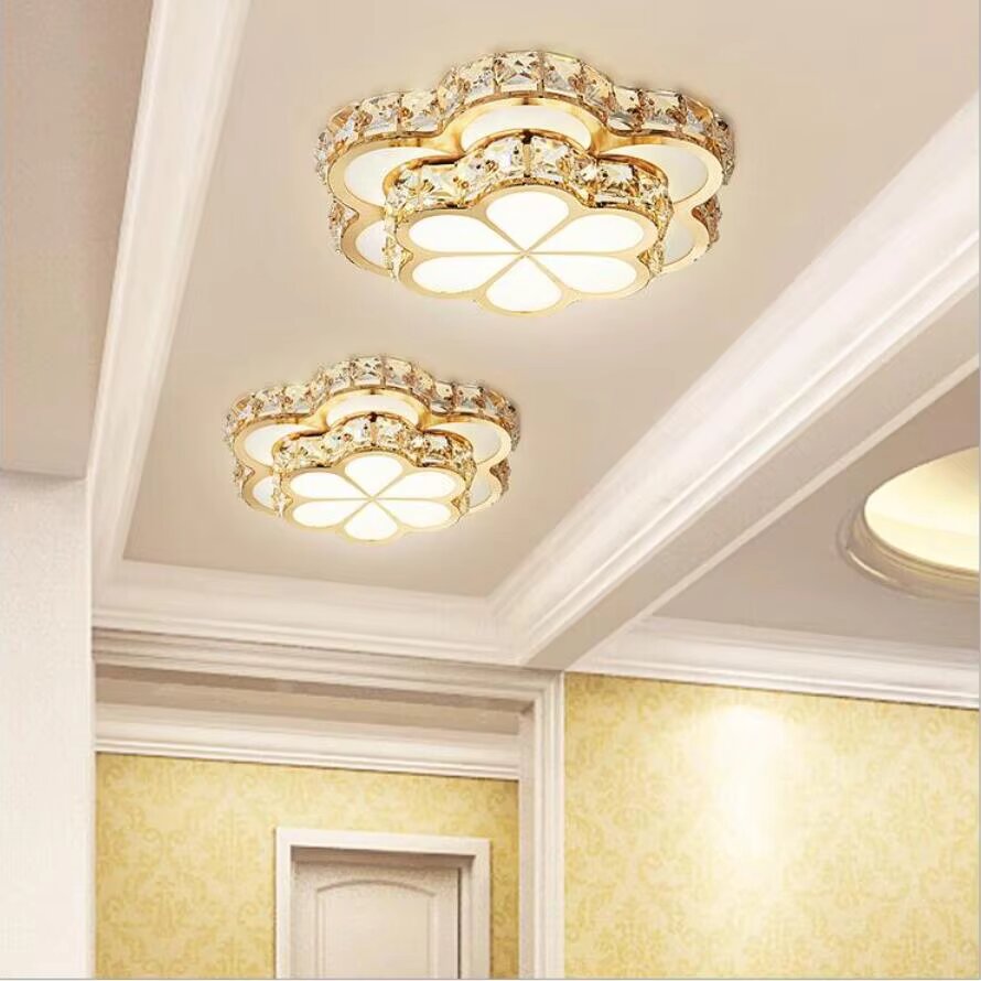 ファッション花 LED シャンデリア LED ランプ新しいペンダントランプゴールド K9 クリスタルシャンデリアハイパワー LED 光沢ライトシャンデリア