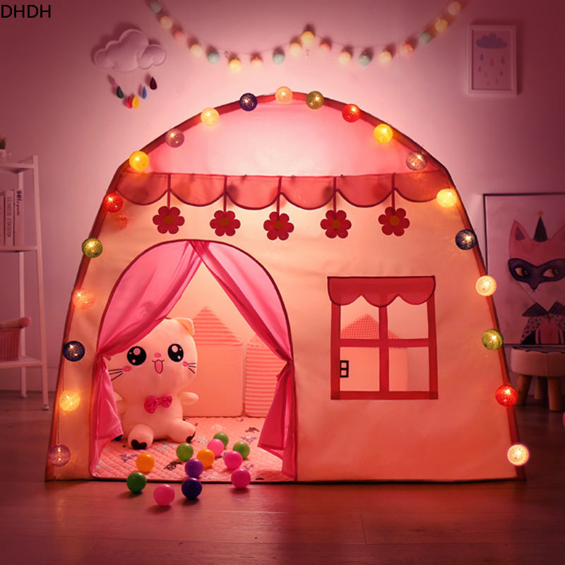 子供用テント屋内屋外ゲームガーデンティピプリンセス城折りたたみカビーおもちゃテントランファンルームハウスティーピープレイハウス