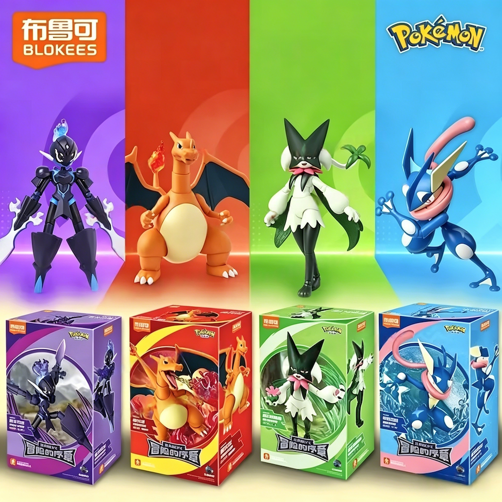 BLOKEES ビルディングブロックポケモンリザードン Ceruledge Meowscarada Greninja 組み立てモデル置物アニメ TV キャラクター玩具ギフト
