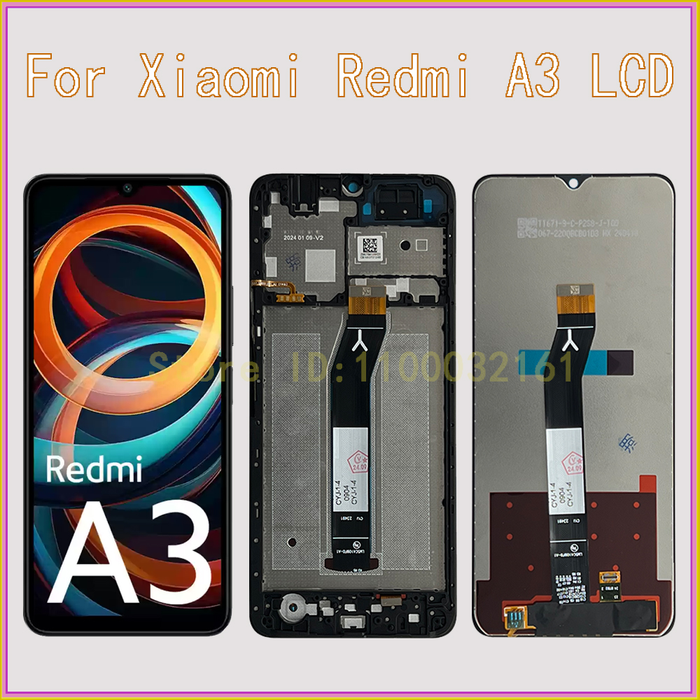 6.71 "Redmi A3 液晶画面 23129RN51X ディスプレイ Redmi A3 ディスプレイ 23129RN51X アセンブリデジタイザ LCD 交換部品