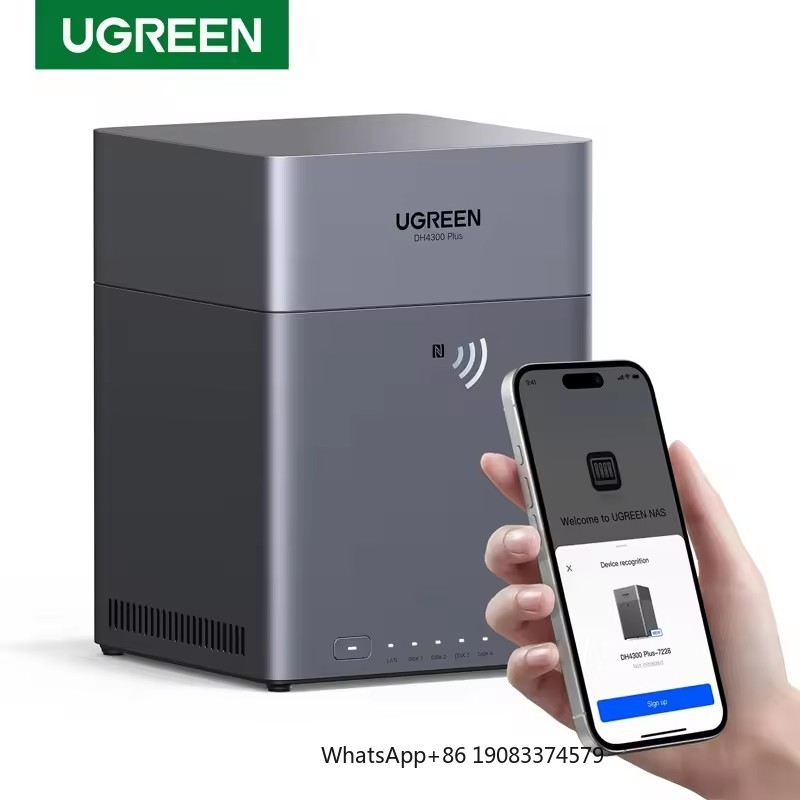 UGREEN NAS DH4300 Plus 4 ベイ デスクトップ NAS サポート容量最大 120TB 8GB LPDDR4X RAM 2.5GbE 4K HDMI ネットワーク接続ストレージ