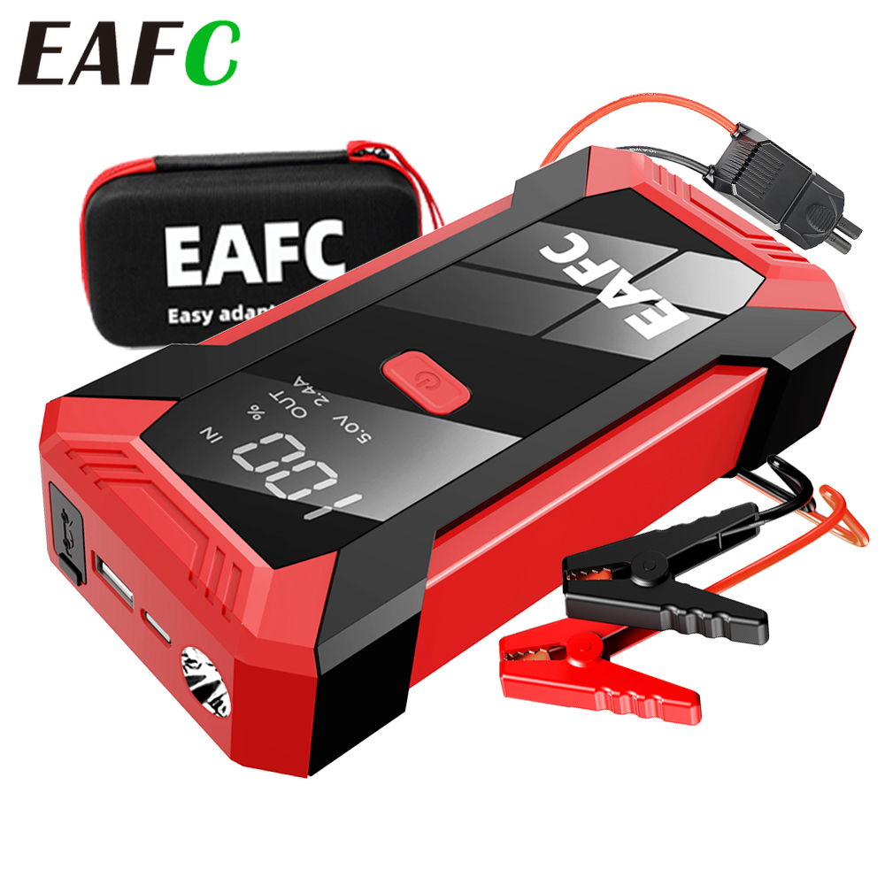 EAFC 2000A/600A 車のジャンプスターター電源銀行ポータブル始動装置照明 12V ガソリンディーゼル車ブースタースマートクリップ