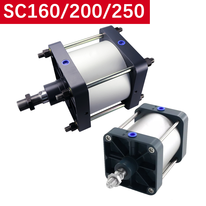 SC125/160/200/250/320 ビッグボア標準空気空気圧シリンダピストンビッグ推力 25-1000 ミリメートルストローク複動