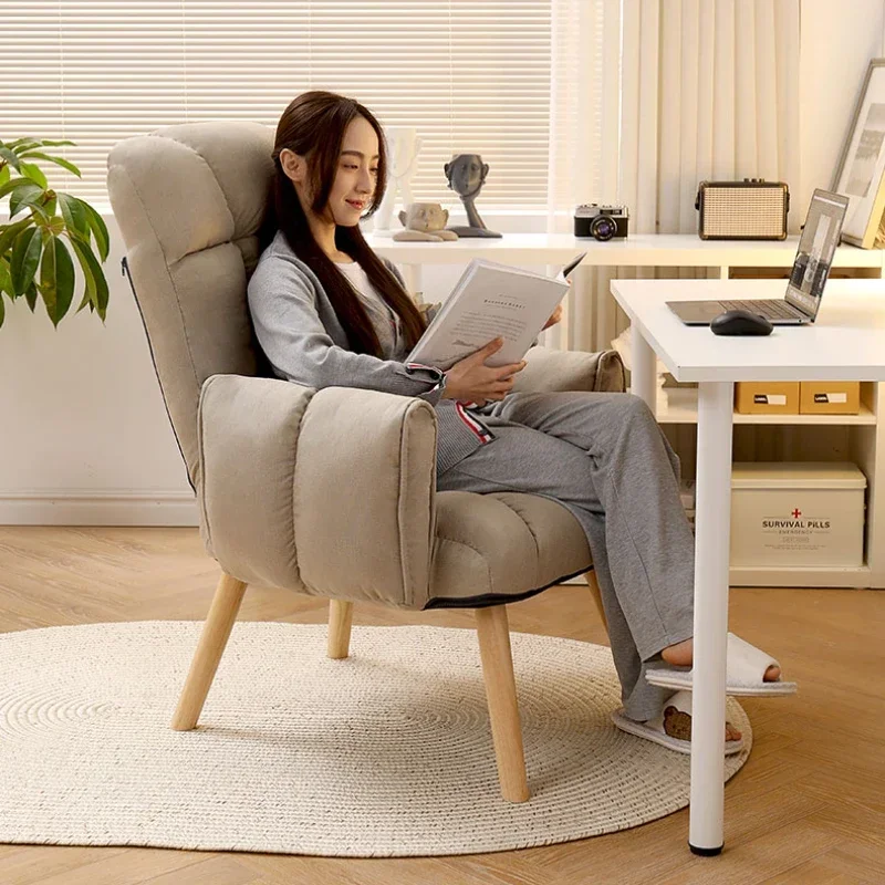 調節可能な背もたれコンピュータアームチェア大型ソファリクライニングスタディチェア怠惰な座り心地のため長時間の使用に最適