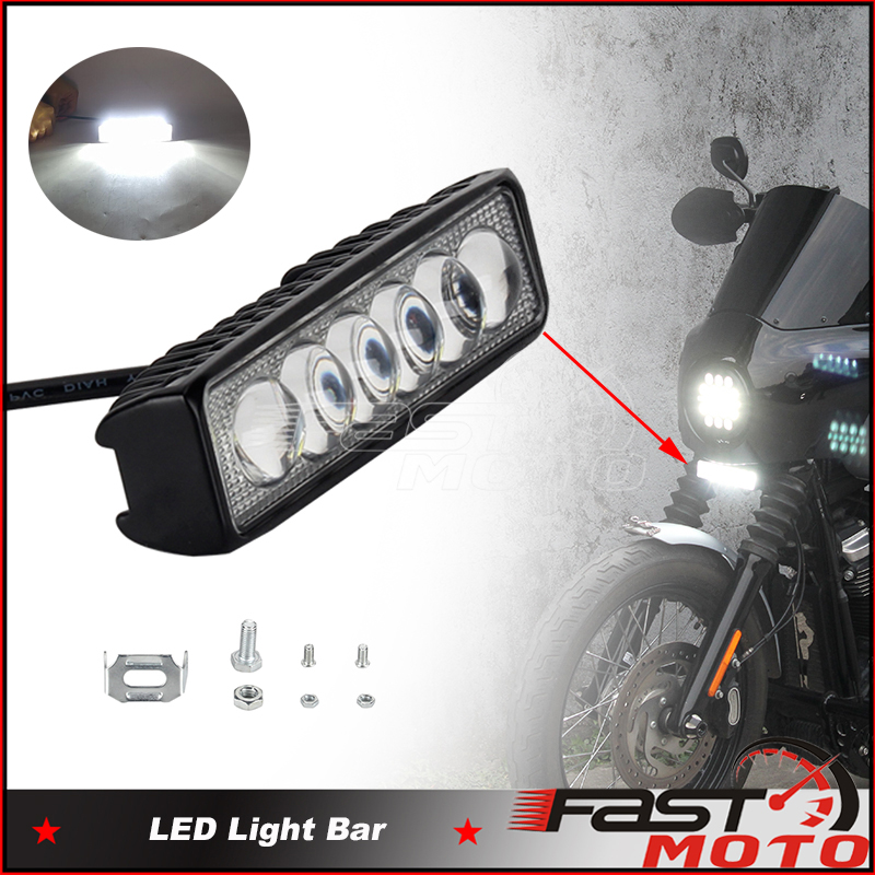 クラブスタイル LED ワークライトバースポットライト補助ヘッドライトハーレースポーツスター XL883 XL1200 ダイナ FXD ソフテイルストリートボブ FXBB