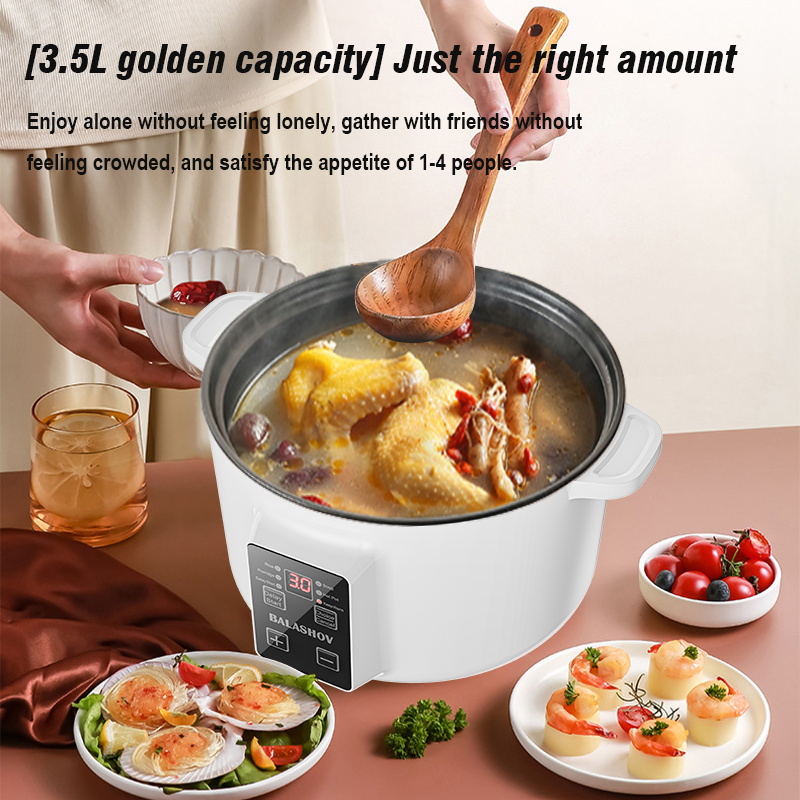 220V 電気炊飯器ノンスティック調理 3.5L 鍋多機能電気炊飯器スマート炊飯器家庭用電気鍋