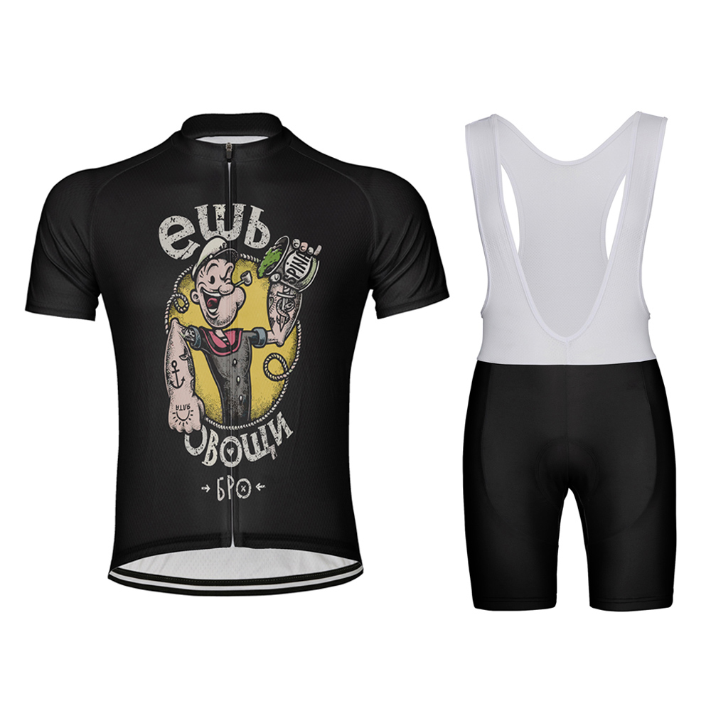 Side can Personalized YOUR NAME Customized Ешь Овощи Men's Cycling Jersey Short Sleeve Bike Clothing set