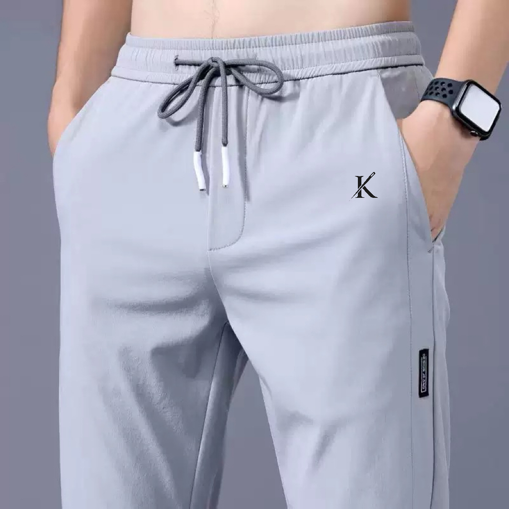 大きくて背の高いメンズ 4XL 5XL サマーパンツ ストレッチ 通気性 速乾性 スリムフィット ストレートレッグ カジュアル ジョガー ウエストゴム
