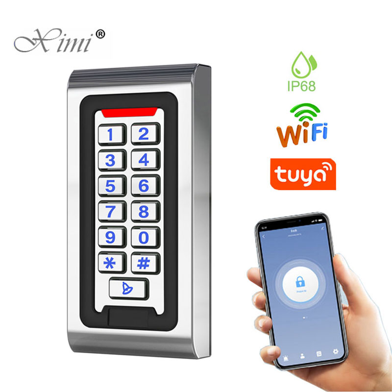 新しい防水 WiFi Tuya アプリスマートドアロック RFID カードアクセスコントローラ S601 金属キーパッドスタンドアロンドアアクセス制御システム