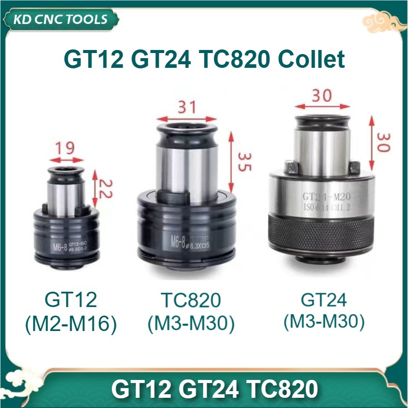 KD CNC GT12 GT24 TC312 TC820 コレット M2 M3 M4 M6 M8 M10 M12 M14 M16 M18 M20 M22 M24 M27 M30 ISO DIN JIS チャック コレット ツールホルダー