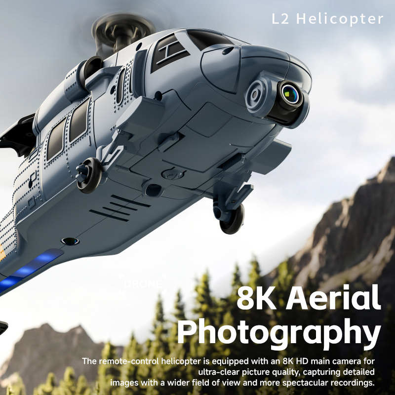 新しい L2 RC ヘリコプター 6 軸ジャイロスコープ 8 k カメラ高度ホールドオプティカルフローリモコンヘリコプター Rc おもちゃ子供大人のため