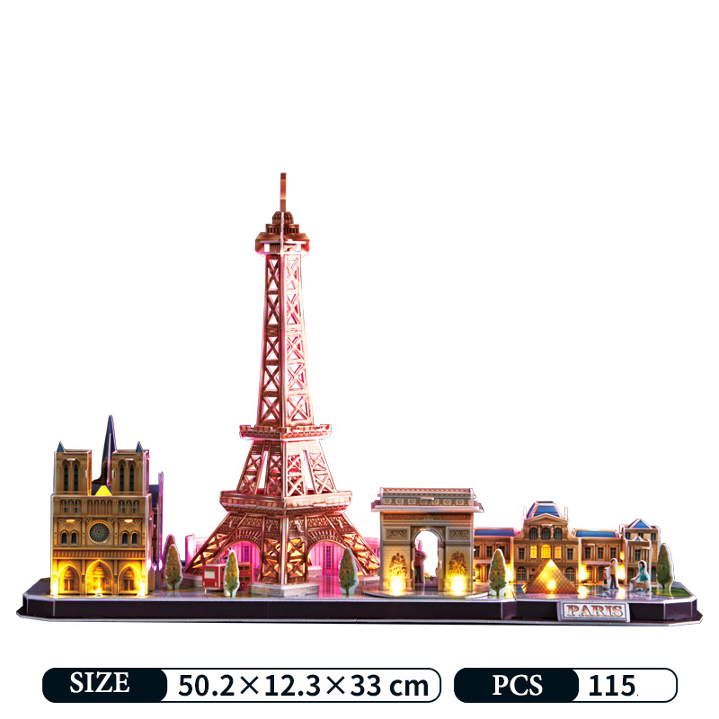 3D 三次元建物ペーパーパズル有名な都市の建築モデルジグソー DIY 組み立ておもちゃ子供のためのクリスマスギフト