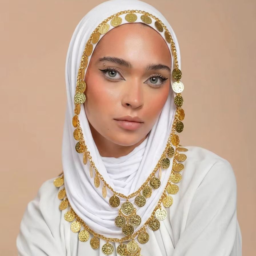 新しいイスラム教徒綿ジャージヒジャーブとスパンコールファッションイスラム教徒インスタントヒジャーブイスラムスカーフヘッドラップシマー部分ヒジャーブ 65*67 センチメートル