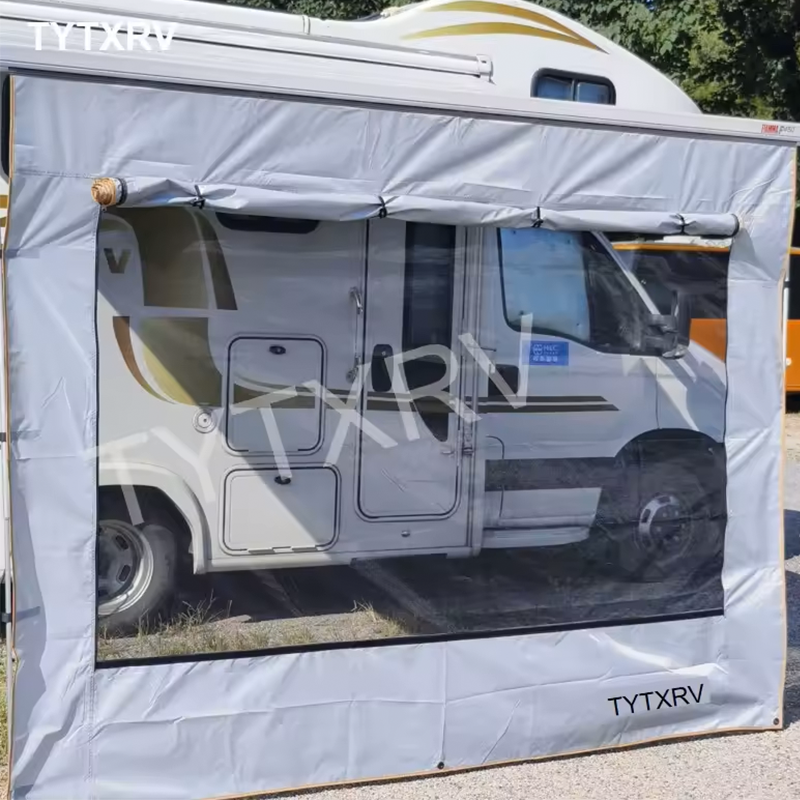 TYTXRV RV オーニングサイドサンシェード UV ブロッカーキャンピングカーキャンプトレーラーキャノピーシェルター W4M * H2.2M RV サイドサンシェード tissu サンシェード