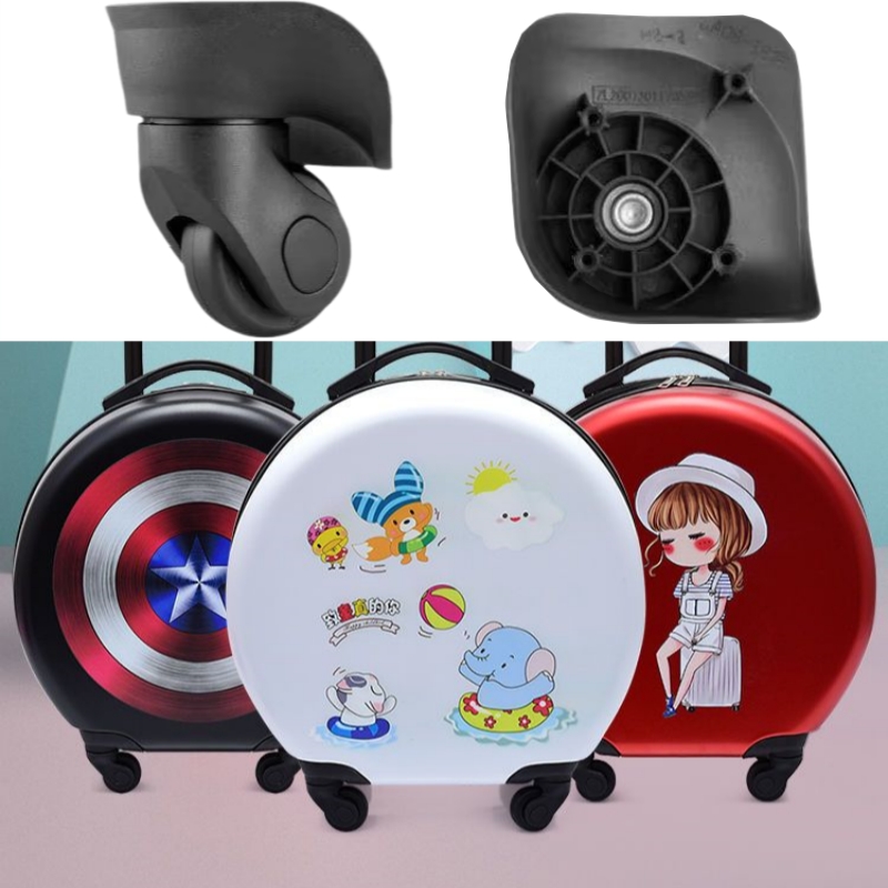 2 個 DIY ユニバーサル修理スピナーキャスターホイール交換荷物ホイールスーツケース用サイレントゴムホイールトロリー部品