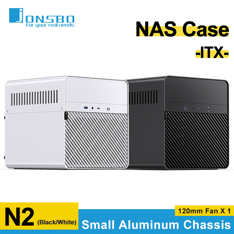 Jonsbo N2 NAS アルミミニ ITX ケースコンピュータオフィスデスクトップシャーシ 5 ハードディスクサポート SFX 電源小型 PC ケース 120mm ファン x1