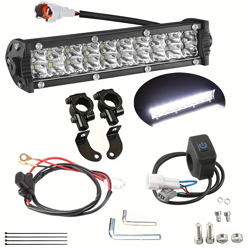 LED ヘッドライトライトバー照明キットヤマハ YZ250F ホンダスズキ 7/8 "モトクロスハンドルバーダートバイクオフロード 60 ワットハイトランプ