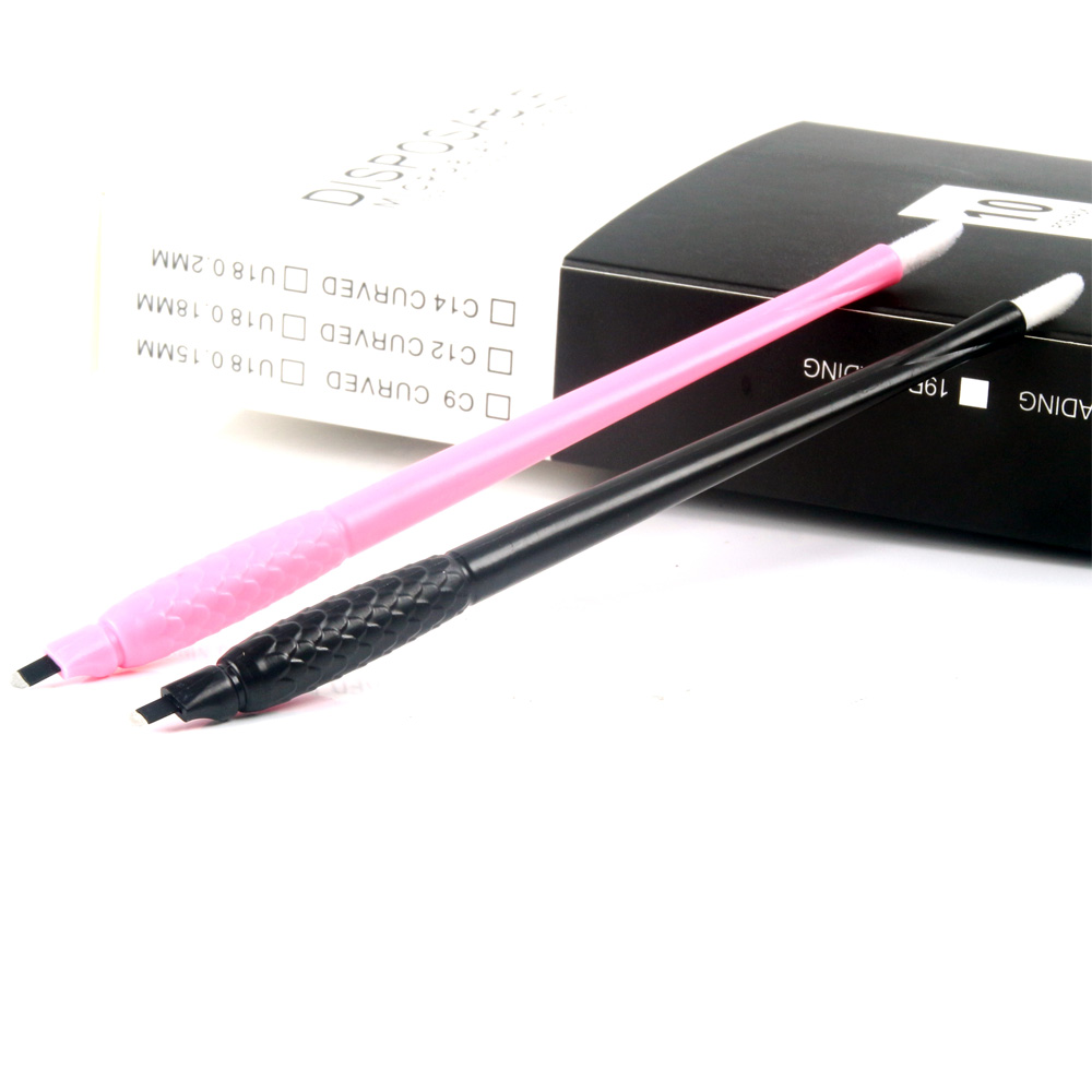 5/10/50 個使い捨てマニュアル Microblading 眉毛タトゥーペン 0.15 ミリメートル 18U アートメイク眉毛タトゥーペン