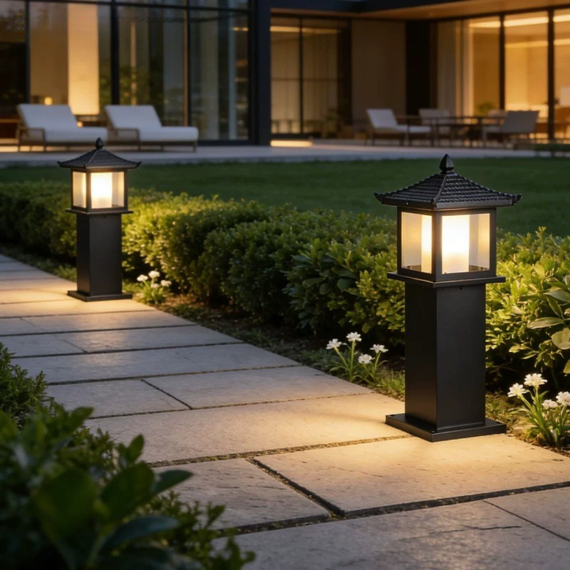 新型屋外中庭芝生太陽光発電ヴィラ防水グランドランプ 2026 ガーデン LED ガーデン風景雰囲気草原