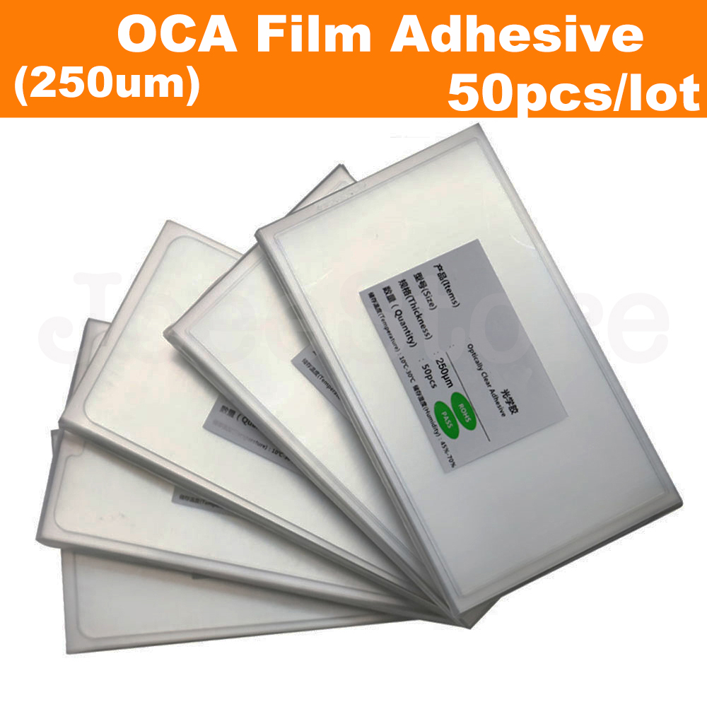 50 個 OCA フィルム iPhone 6 6S 7 8 プラス X XS 11 12 13 14 Pro Max クリア光学接着剤 LCD タッチスクリーンラミネート OCA 接着剤