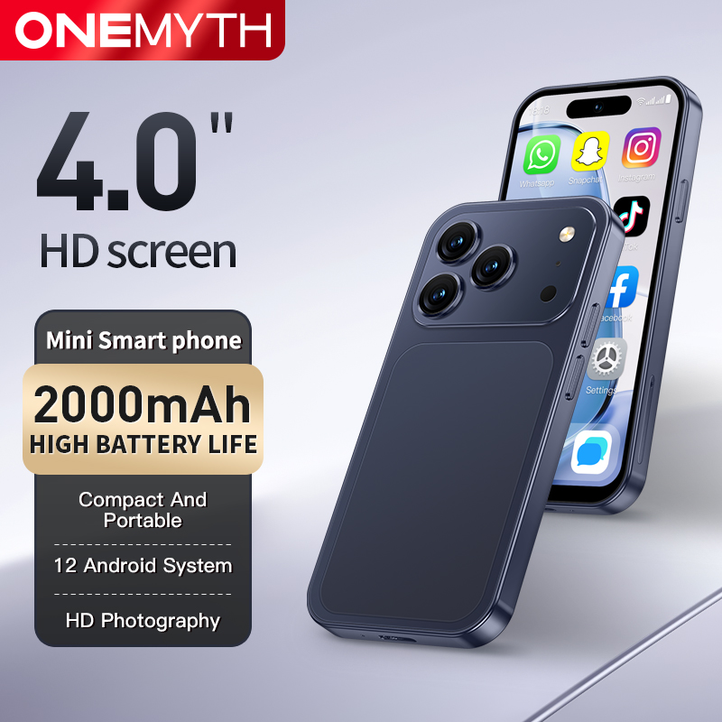 ONEMYTH A18 Pro、4.0 インチ、4G ネットワーク、フルスクリーン Android 12.0 システム、デュアル SIM カード、ミニスマートフォン、グローバル バージョン