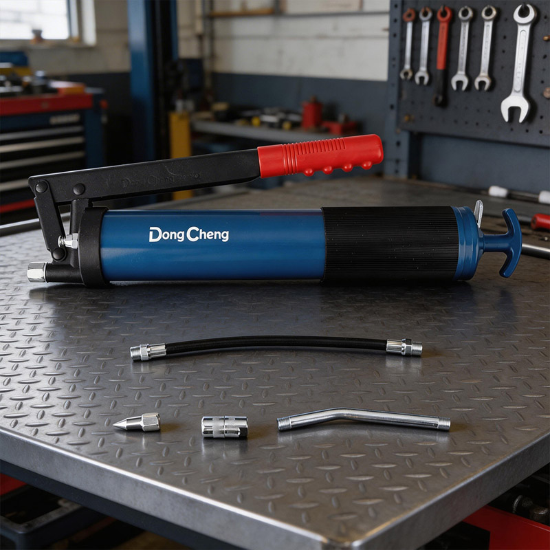 600CC Grease Gun Seamless Copper Barrel Precision Thread No-Leak Anti-Strip Heavy Duty Corrosion Resistant Head Multi-Use Tool