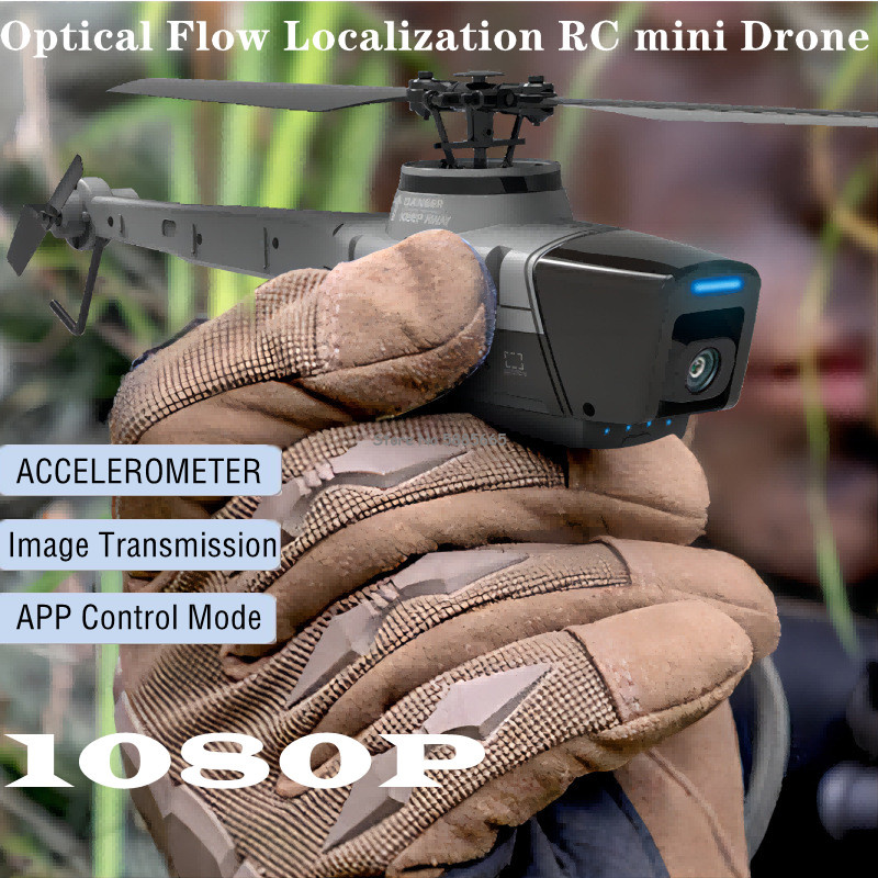 オプティカルフローポジショニング航空写真 RC ヘリコプター 1080P 重力感知画像送信アプリリモートコントロールヘリコプター