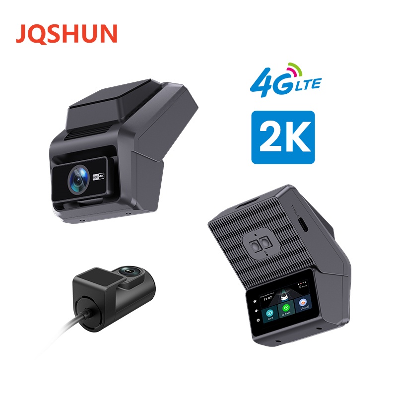 2K 4G 3インチドライブレコーダー、デュアルレンズ記録Wi-Fi GPS追跡フィットリモートライブビデオチェック電話12-24V電源車のカメラ付き