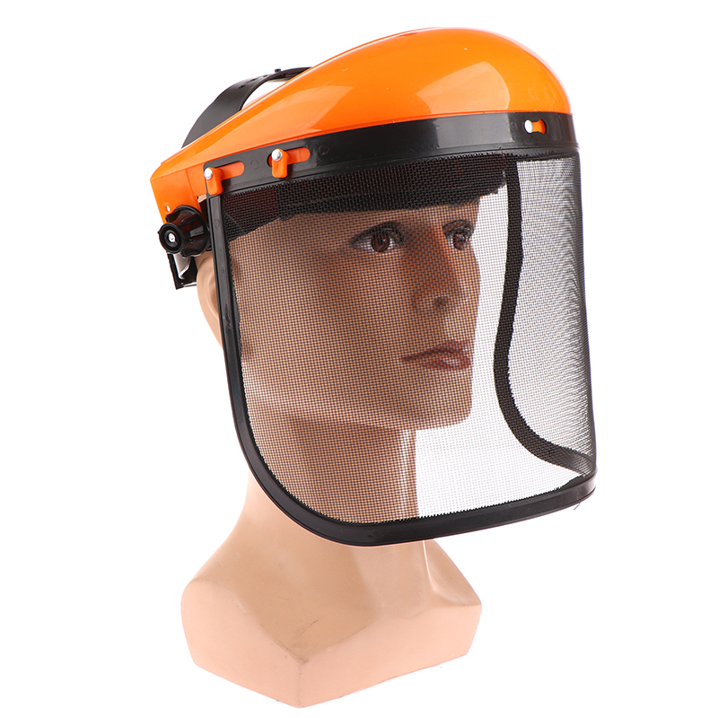 庭の草トリマー安全ヘルメット帽子フルフェイスメッシュバイザー付き伐採刈払機林業保護用