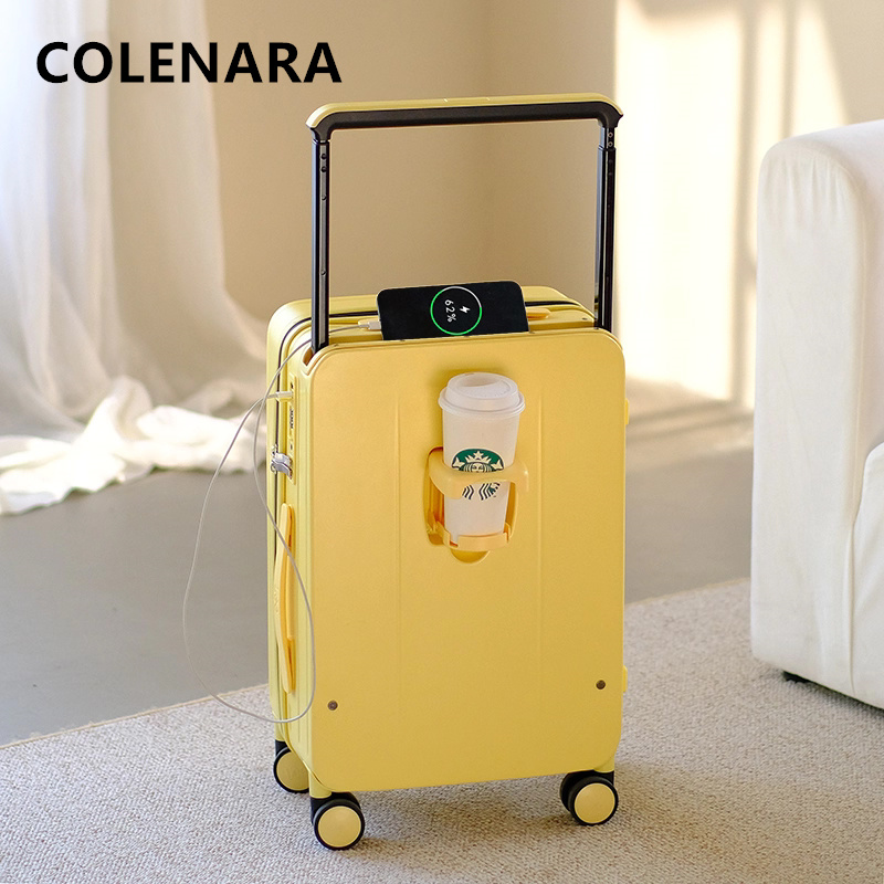 COLENARA 20 "22" 24" 26 インチ荷物トラベルバッグ ABS PC 搭乗ボックス学生トロリーケース充電パスワードボックスキャビンスーツケース