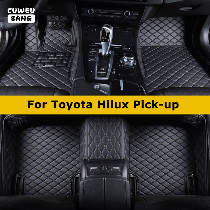 CUWEUSANG カスタム車のフロアマットトヨタハイラックス自動車カーペット Foot Coche Accessorie