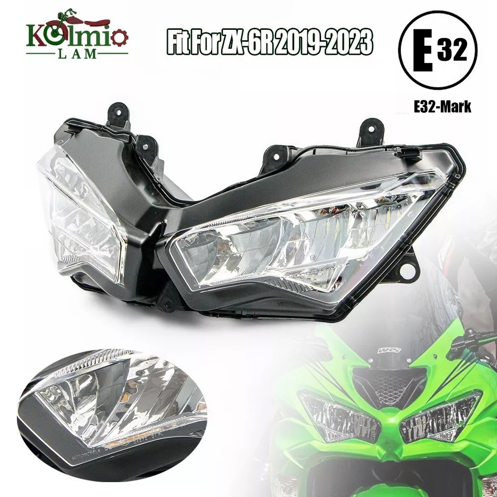 E マークオートバイ LED ヘッドライトカワサキニンジャ 400 650 ヘッドライトヘッドランプ Versys 1000 650 ZX6R ZX-6R 2021 2022 2023