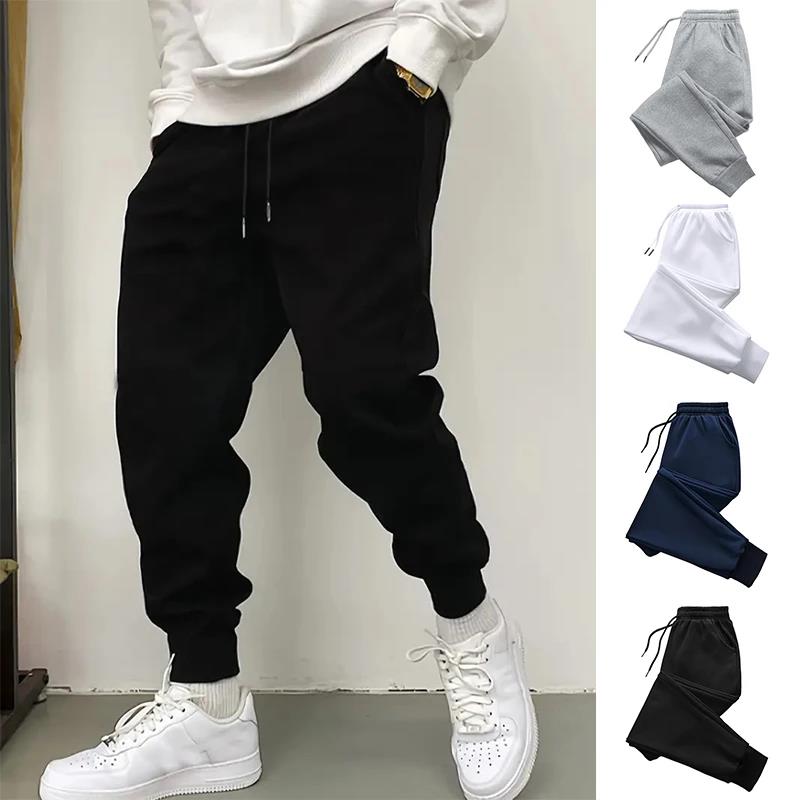 2025 Hot Sale Men Sweatpants High Quality Solid Color Jogger Pants Autumn Winter Daily Casual Sporty Trousers Home Outdoor