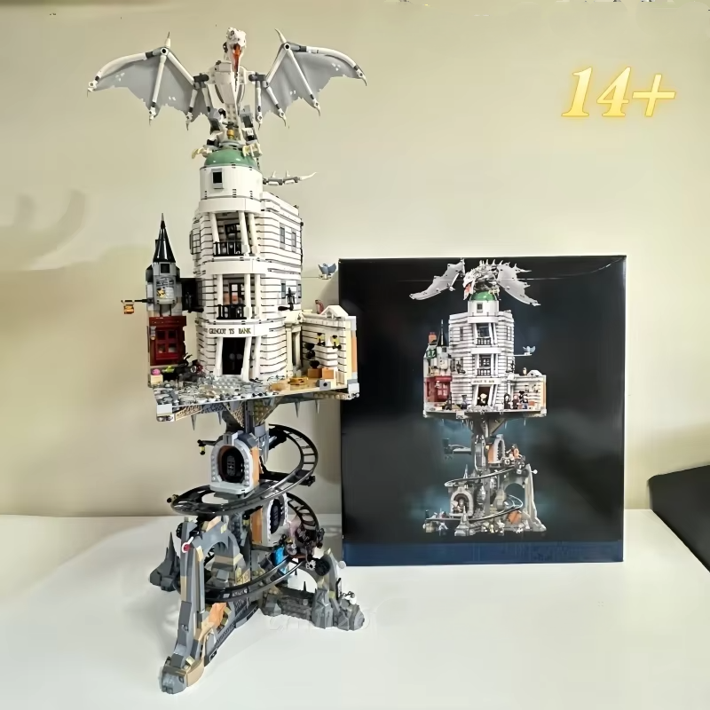 ホット販売アイアンベリードラゴングリンゴッツ魔法銀行コレクターズエディション 4803 ピースビルディングレンガモデルクリスマスホリデーギフト
