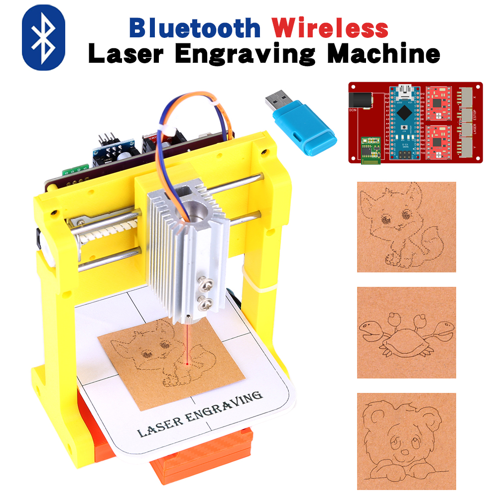 マイクロレーザー彫刻機 Bluetooth ワイヤレス Grbl コントローラ作業レーザーミニ CNC Arduino の DIY キット