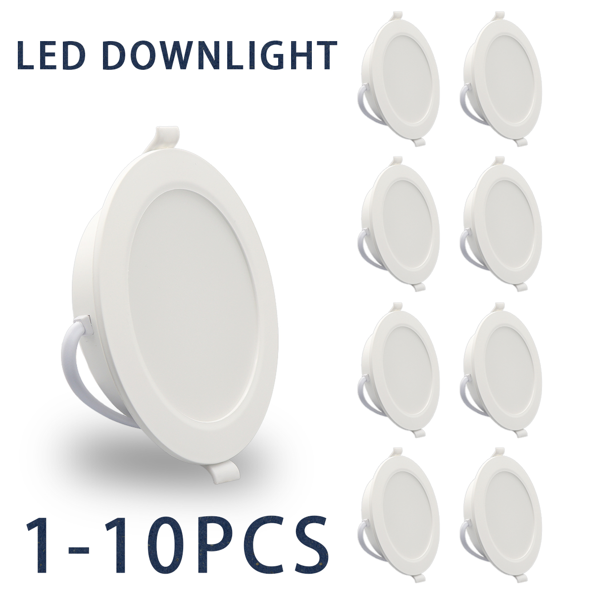 1-10 個 3 4 5 6 8 インチ LED ラウンドパネルダウンライトランプ 24 ワット 20 ワット 6 ワット AC100-240V 3000 K 4000 K 6000 K ライトスポットライト屋内照明