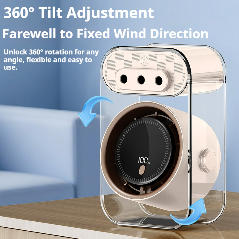Portable Ice Semiconductor Cooling Mist Desktop Fan | 2-in-1 Cooling & Humidifying Mini Air Cooler